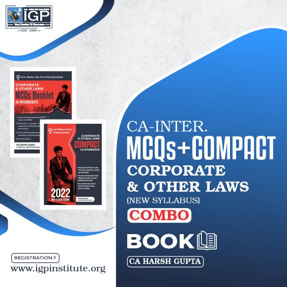 CA Inter - Compact book & MCQ Book (Corporate Law & Other Law) (Latest Edition for May & Nov 2022)-CA-INTER-Corporate Laws and Other Laws- CA Harsh Gupta